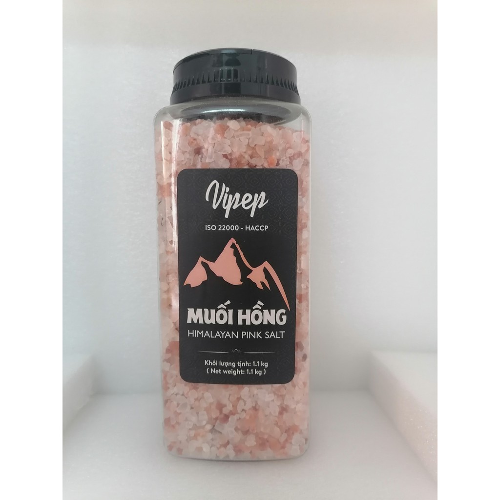 [1.1 Kg – HẠT] Muối hồng [Pakistan] VIPEP Hymalayan Pink Salt