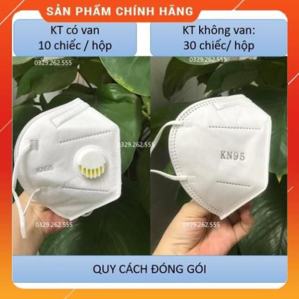 Set 3 Khẩu trang N95 KN95 có van thở chính hãng có kiểm định, lọc bụi mịn PM 2.5, tiêu chuẩn FDA