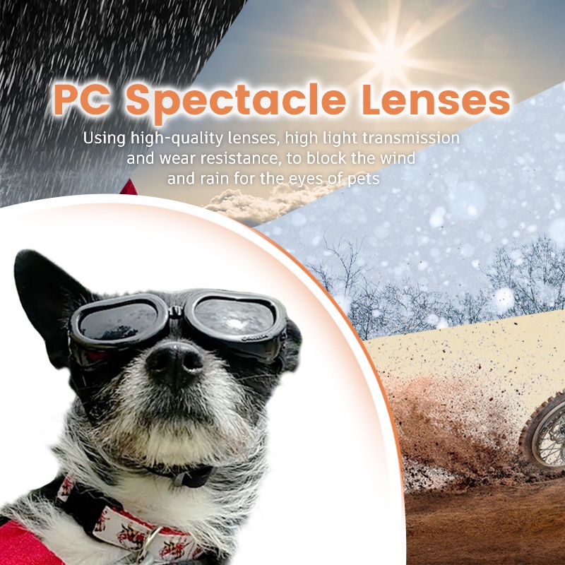 HamshMoc Kính Bảo Vệ Mắt Chống Gió Chống Sương Mù Chống Tia UV Dành Cho Thú Cưng