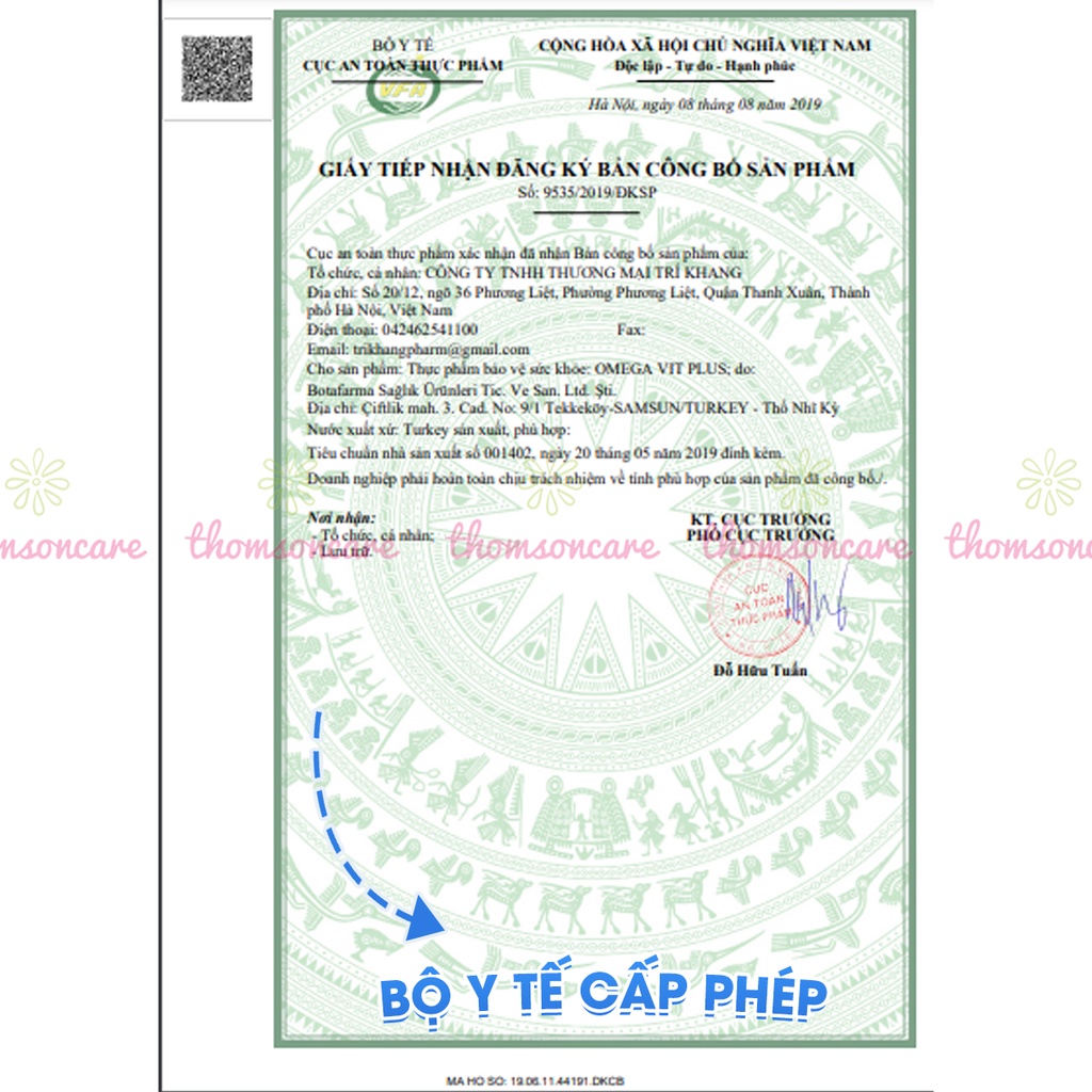Bổ sung Omega 3 DHA EPA - Omega Vit Plus từ dầu cá, khoáng chất vitamin thiết yếu cho trẻ - Chai 100ml