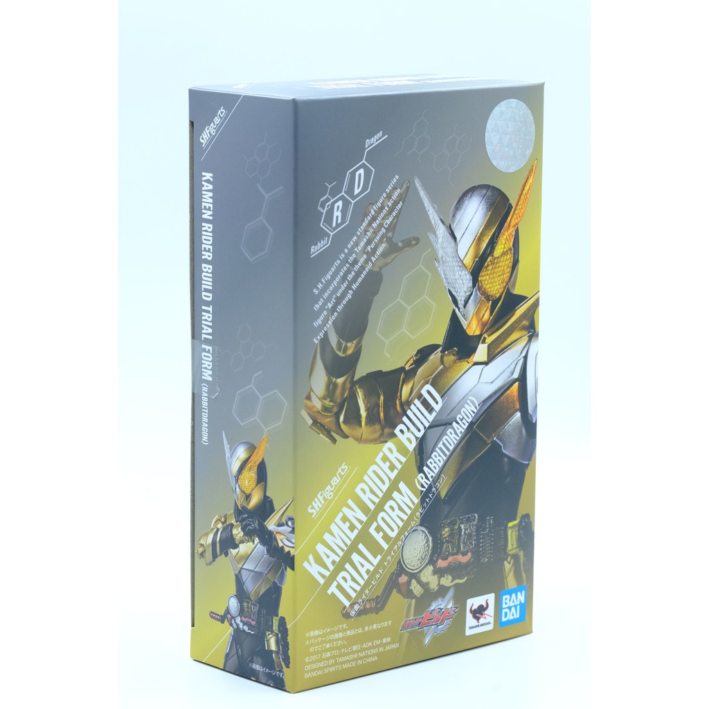 Mô hình SHF Build Trial Form Rabbit Dragon Chính Hãng Bandai Kamen Rider S.H.Figuarts Gold Rabbit Silver Dragon Hàng New