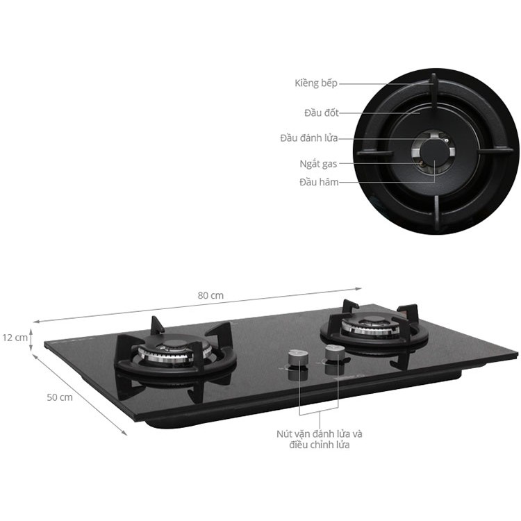 Bếp gas âm Electrolux EGT8028CK