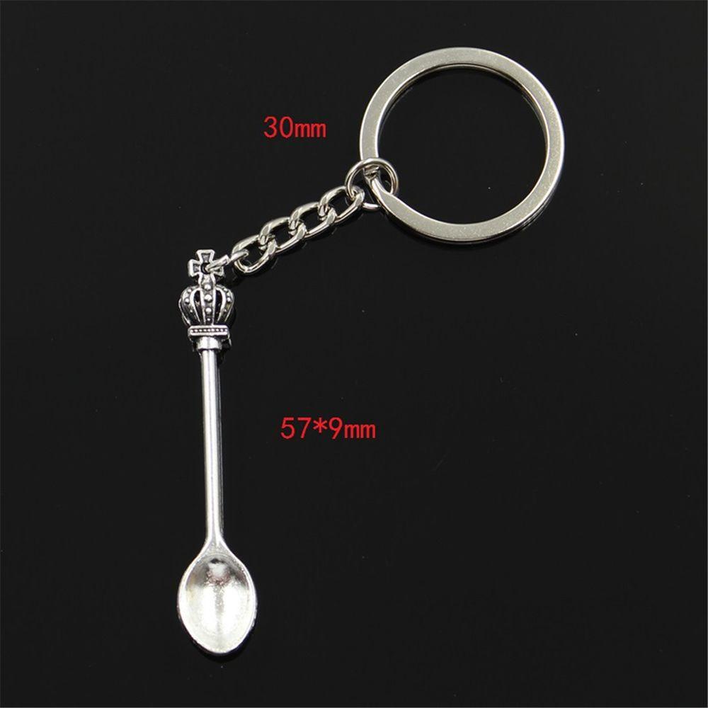 Móc Khóa Hình Muỗng / Vương Miện Bằng Kim Loại Thời Trang