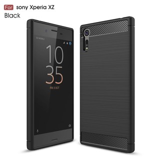 Ốp điện thoại bằng sợi carbon chống sốc cho Sony Xperia XZ XZs XZ1 Compact Premium XA1 Ultra