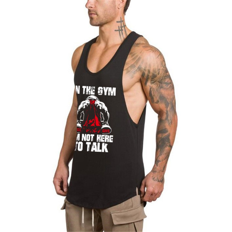 Áo thun cotton sát nách cổ V cho nam