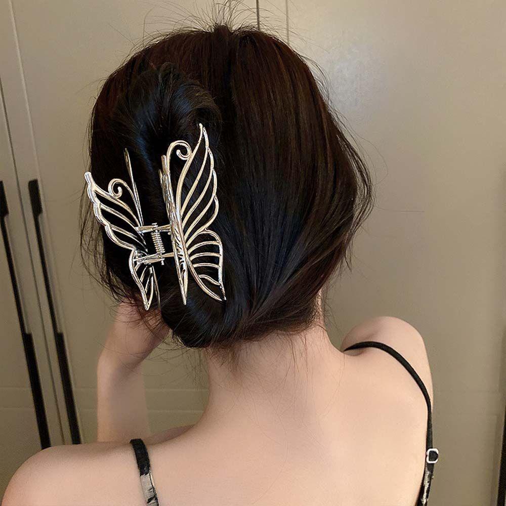 Kẹp Tóc Hình Bướm / Cá Mập Cỡ Lớn Thanh Lịch|Túi Xách Màu Sắc Xinh Xắn Phong Cách Hàn Quốc Cho Nữ