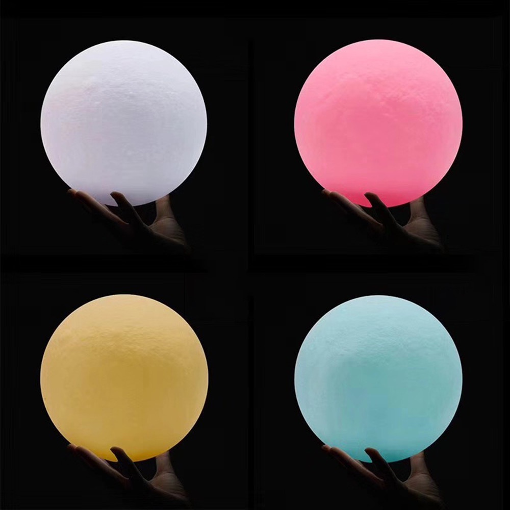 Đèn ngủ hình mặt trăng 3d nhiều màu độc đáo kèm giá đỡ tiện dụng