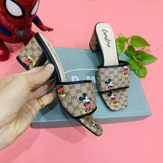 D5 - Giày cao gót hình chuột micky đế 5 cm