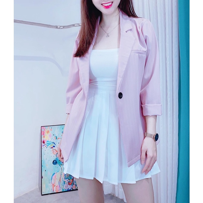 Áo vest blazer sọc 1 lớp trẻ trung CHUU AK5026