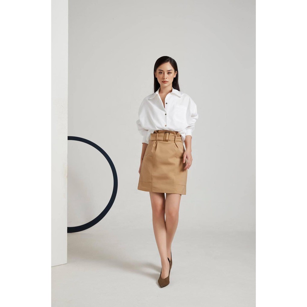 Chân váy kaki co giãn dáng ngắn dành cho nữ Cafeine Studio