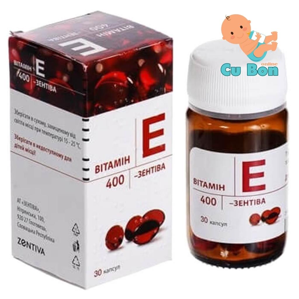 Vitamin E đỏ Nga 400mg 30 viên tốt cho sức khỏe đẹp da chống lão hóa tốt cho mắt