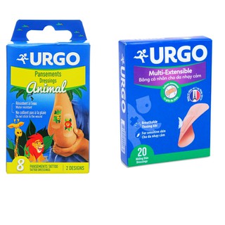 Băng Cá Nhân Dành Cho Da Nhạy Cảm Urgo,Băng Cá Nhân Hình Thú Urgo Animal Tattoo Dressing