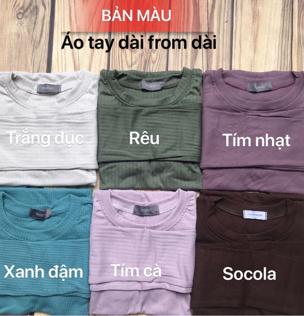 ÁO THUN TAY DÀI FROM DÀI THUN GÂN ÔM BODY (20màu) | BigBuy360 - bigbuy360.vn