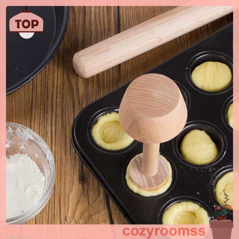Khuôn Làm Bánh Tart Trứng Hai Mặt Bằng Gỗ Diy