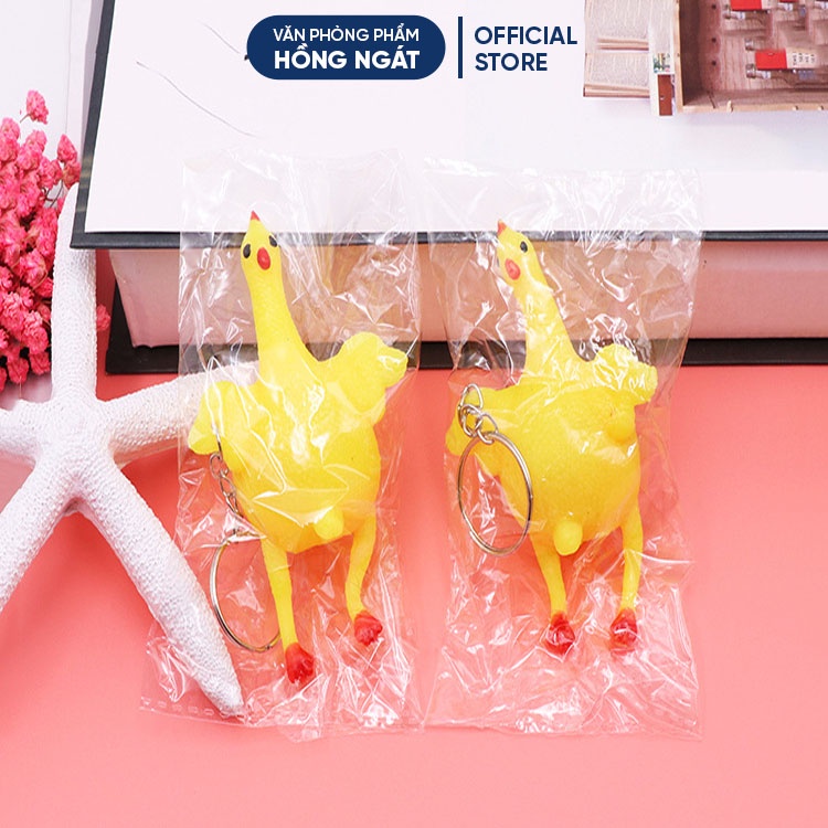 Móc khoá gà đẻ trứng, móc khoá cute dễ thương cute giá rẻ đẹp treo balo túi xách làm quà tặng QT09