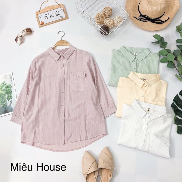 Áo sơmi kẻ sọc nhí