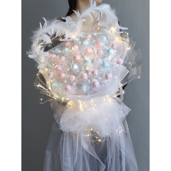 Giấy gói hoa đèn led