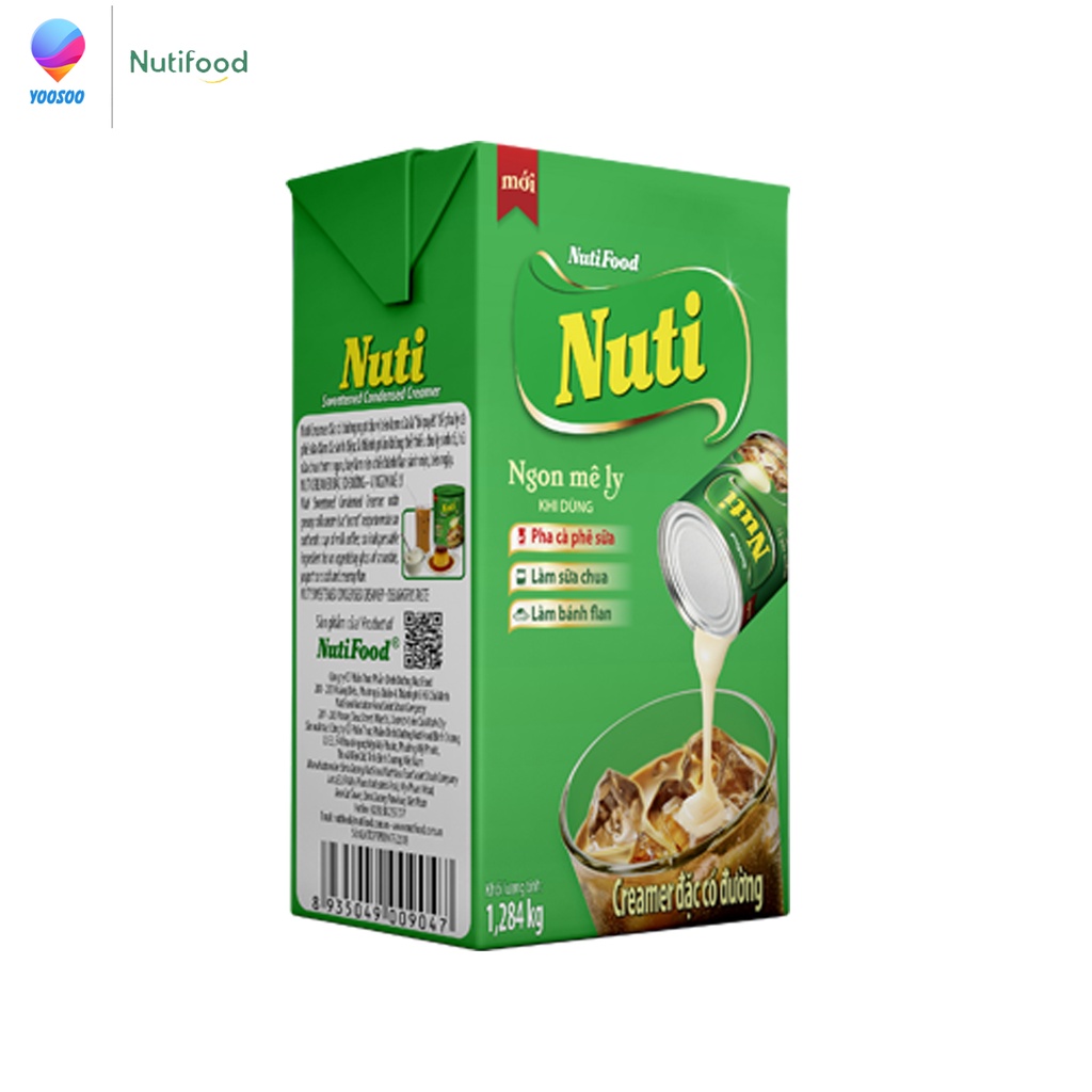 [BAO BÌ MỚI - NGON MÊ LY] Hộp Creamer Đặc Sữa Pha Chế Sữa Đặc Có Đường NutiMilk Hộp 1,284 kg - NUTIFOOD - YOOSOO MALL