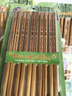Đũa tre cao cấp có hoa văn