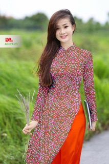 Vải áo dài hoa nhí
