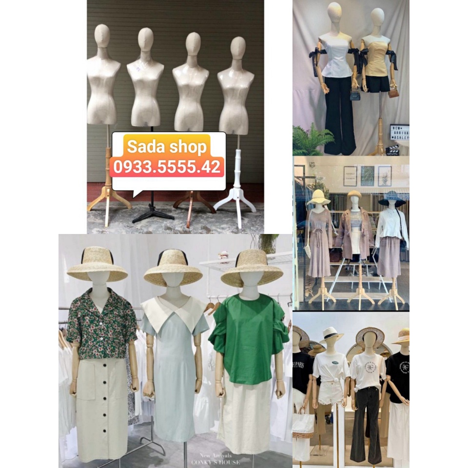 Manocanh nữ tay gỗ- nhựa [ FREE SHIP-RẺ ] khớp tay ngón tay xoay chuyển được linh hoạt, cầm nắm được túi sách phụ kiện.