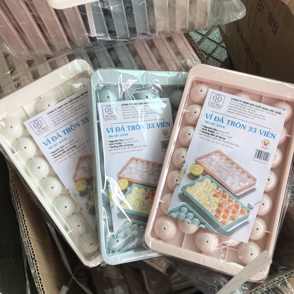 KHAY ĐÁ VIÊN TRÒN 33 VIÊN