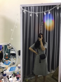 Váy thun trơn dáng xoè