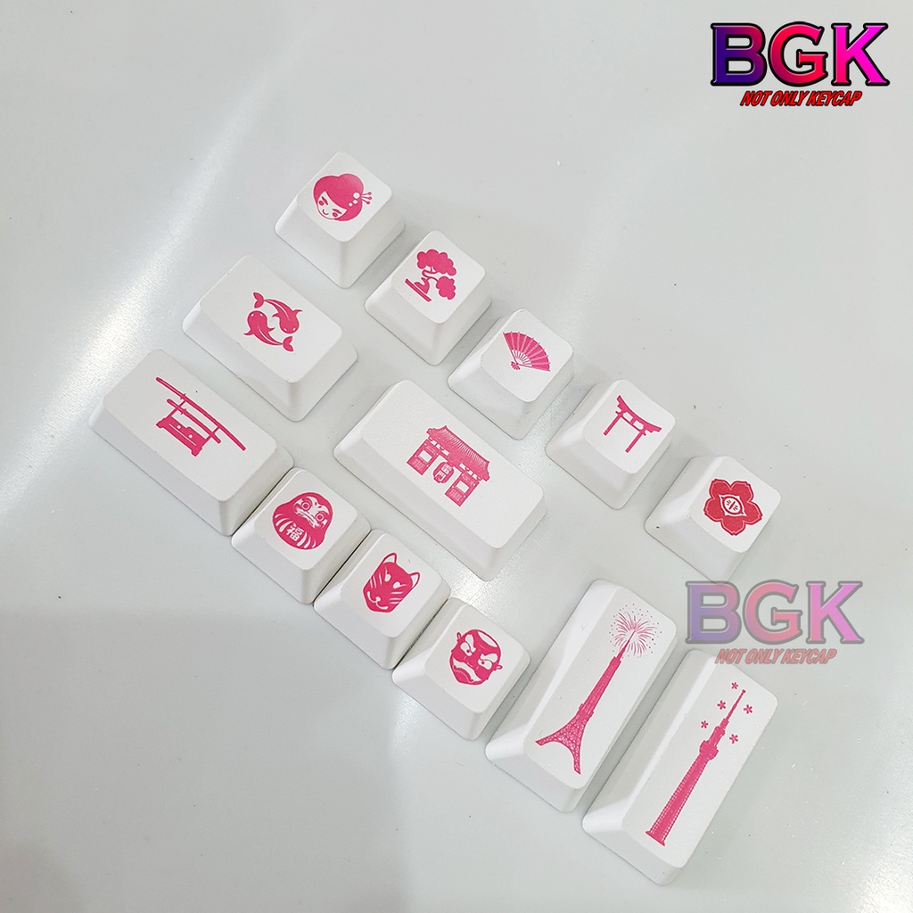 Keycap Lẻ Chủ Đề Nhật Bản OEM profile in dye sub ( keycap resin độc lạ )( Keycap Artisan )