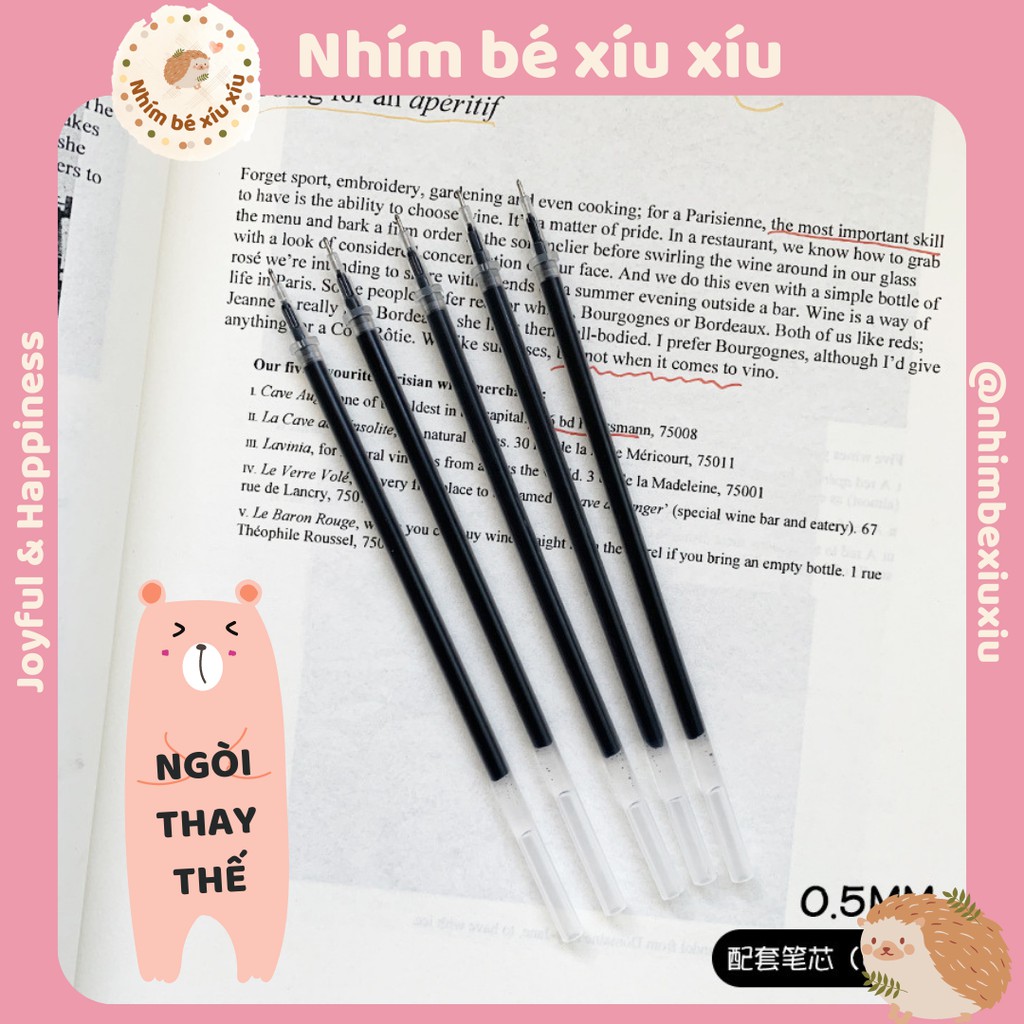 Bút gel Muji 0.5mm mực đen nhanh khô  VT312