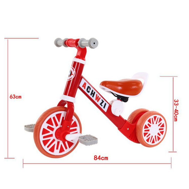 Xe Chòi Chân Thăng Bằng - Xe chòi chân mini chính hãng, 3 bánh thăng bằng cho bé - CÓ BÀN ĐẠP 2 IN 1