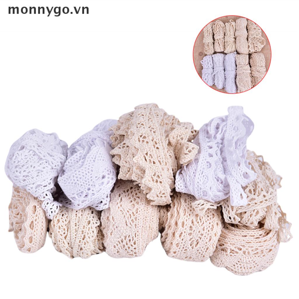 Cuộn Dây Ruy Băng Cotton Dài 5 Yard Dùng Làm Đồ Thủ Công Diy