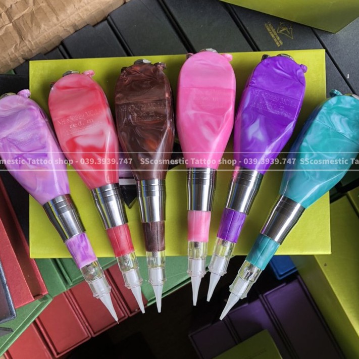 Máy phun xăm thần thánh Sài Gòn tích điện chỉnh tốc dộ chỉnh kim Tạo Hạt, Dải Hạt Đẹp-Màu NGẫu Nhiên