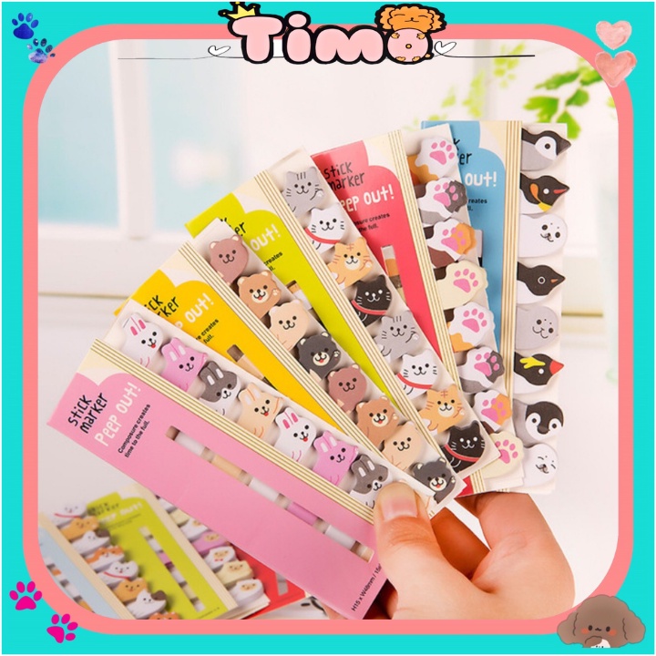 Giấy Nhớ Cute Hình Dễ Thương Stick Marker Nhiều Màu Vintage VP17