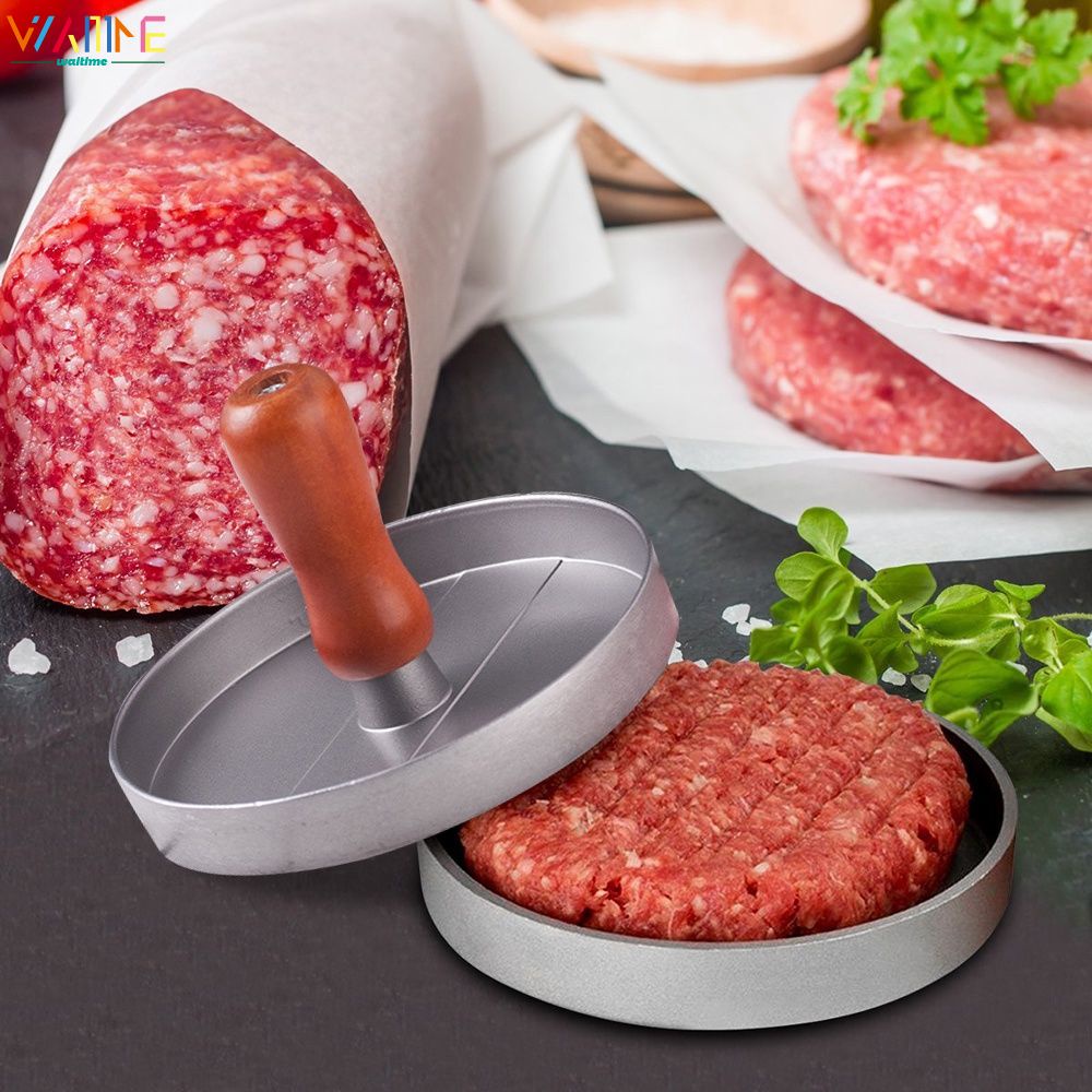 Bánh bánh hamburger Patty Maker Bếp Dễ Dàng Thịt Công Cụ Báo Chí Vòng Hình Dạng Aluminuim Hợp Kim Kim Loại khuôn Bánh Quy Nướng Báo Chí Nấu Ăn Công cụ waitime