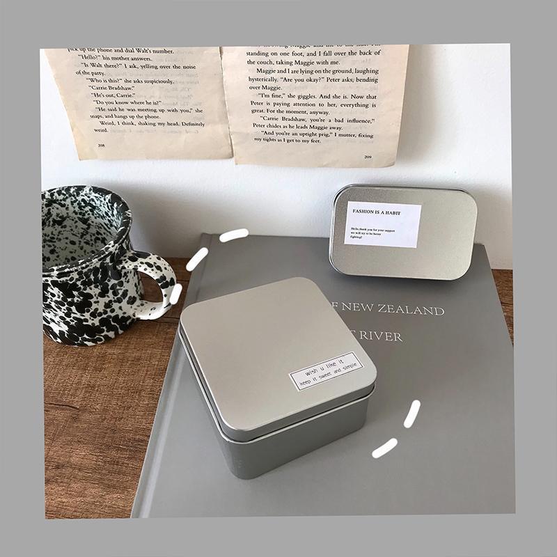 Hộp Thiếc Tin Case Màu Bạc Trơn Đựng Toploader, Trang Sức, Đồ Mini