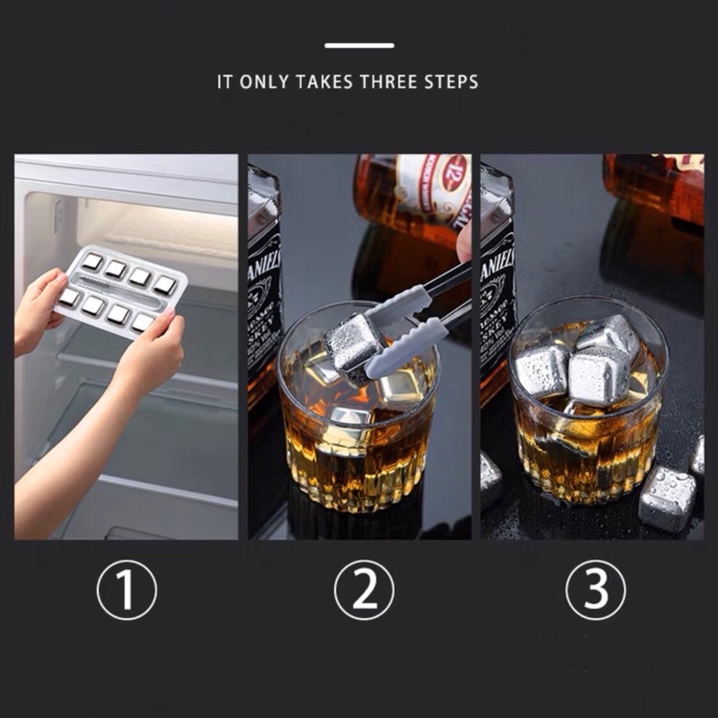 Viên Đá Vĩnh Cửu Không Tan Dùng Thay cho đá nước thông thường. Đá lạnh vĩnh cửu Inox 304 cao cấp Viên Đá Vĩnh Cửu