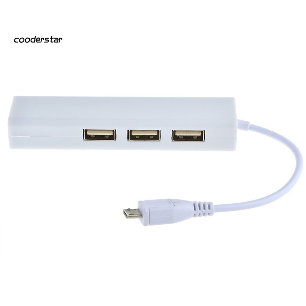 Bộ Chuyển Đổi 3 Cổng Micro Usb 2.0 Sang Rj45 Cho Máy Tính Bảng Android