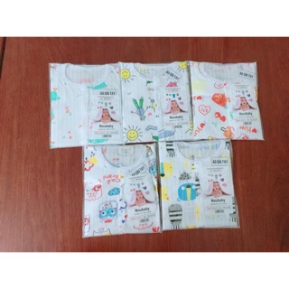 Combo 5 bộ dài tay cài cúc cho bé 3 tháng -14thang