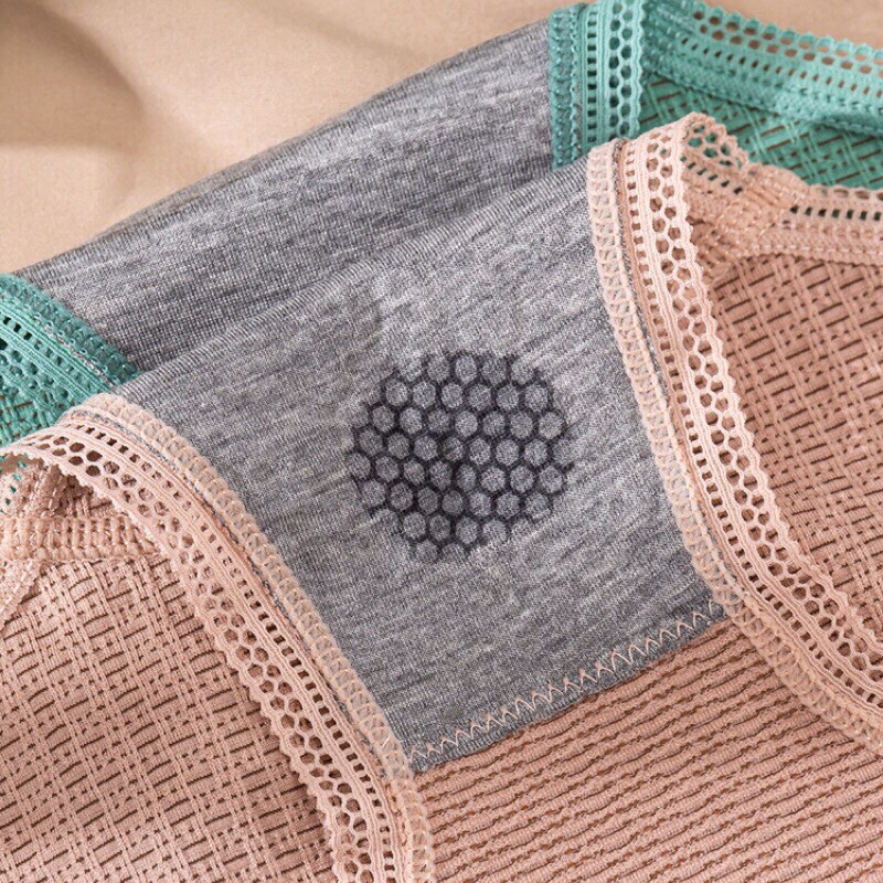 Quần Lót Nữ Cotton Thông Hơi Dệt Kim Cao Cấp Co Giãn 4 Chiều 3313