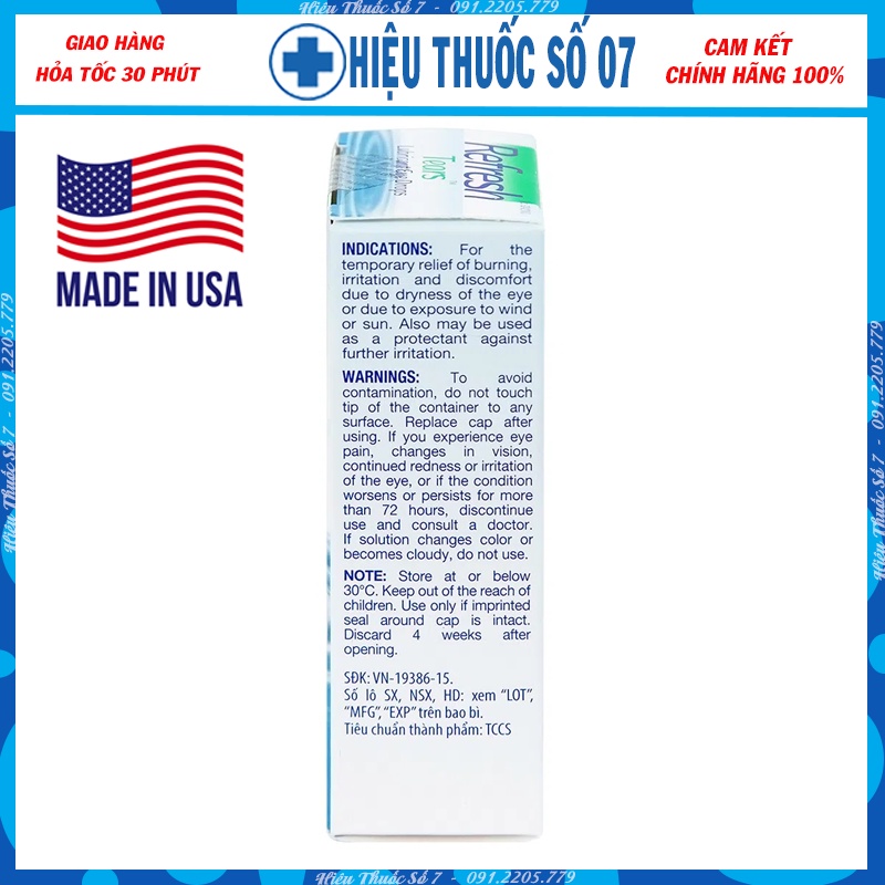 Refresh Tears 15ml [Nhập Khẩu Chính Hãng Từ Mỹ] Nước Mắt Nhân Tạo Được Sử Dụng Nhiều Nhất
