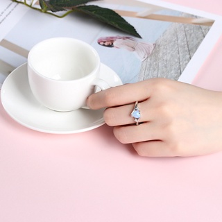 ❤ Nhẫn Bạc opal Hình Trái Tim