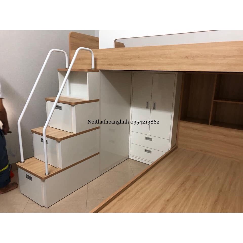 Giường tầng của bé có tủ áo