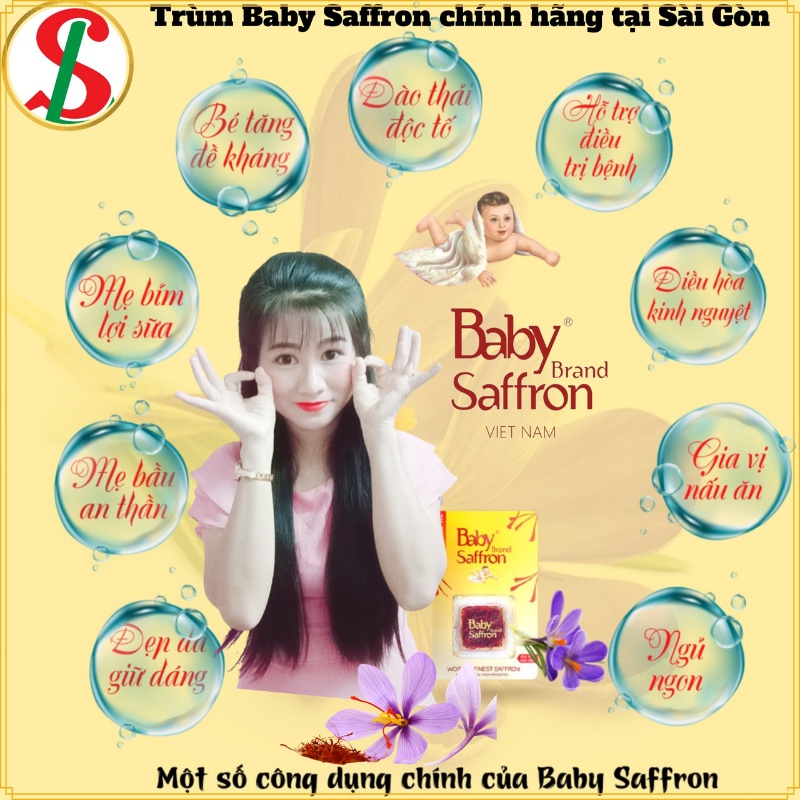 Saffron nhụy hoa nghệ tây BABY SAFFRON Ấn Độ chính hãng loại thượng hạng hộp 1gr