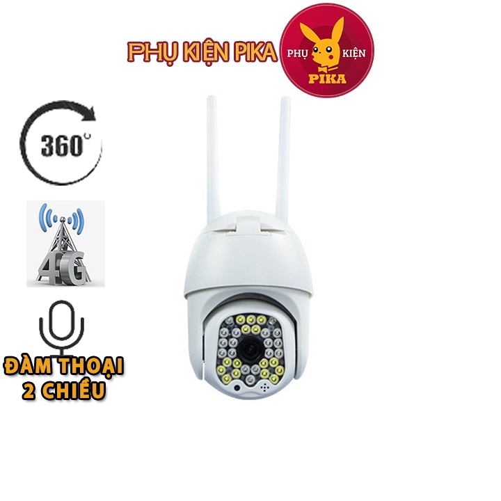 Camera IP Yoosee D32S 4G ngoài trời chống nước chống bụi 32 bóng LED hỗ trợ quay màu ban đêm tích hợp khe sim 4G