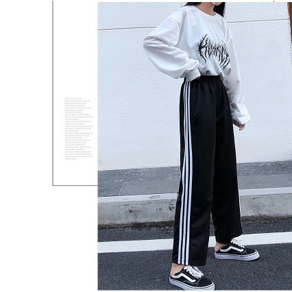 Quần Culottes Nữ - Quần ống rộng 3 sọc UNISEX LE28 | BigBuy360 - bigbuy360.vn