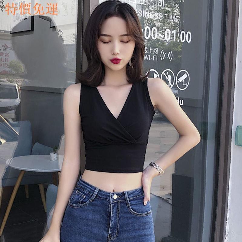 Áo bra, áo croptop , áo 3 lỗ cổ V xoắn ngực kèm mút - su chéo