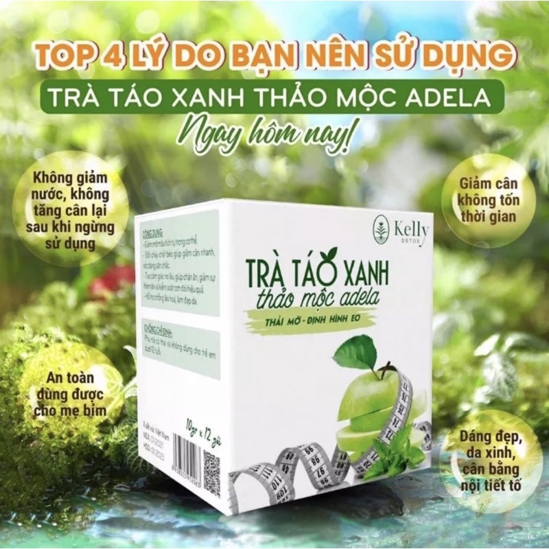 COMBO 5 hộp trà táo Kelly Detox [chính hãng]