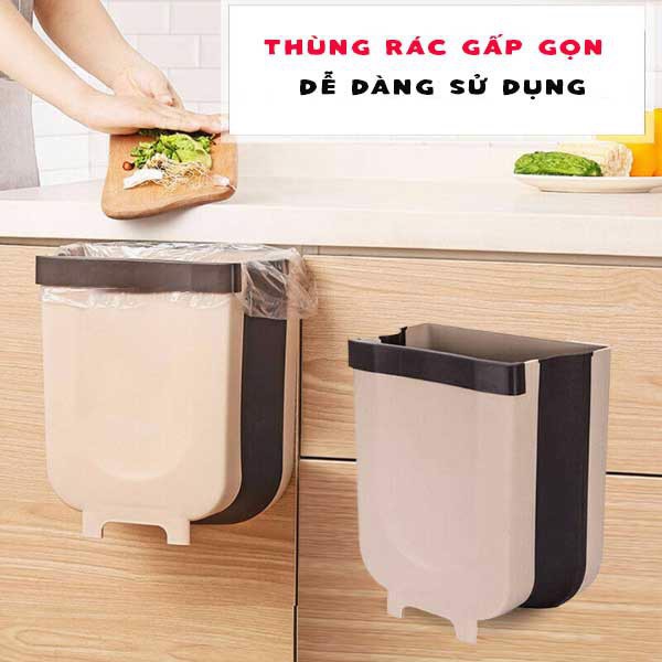 Thùng Rác Gấp Gọn Thông Minh Tiện Lợi Bằng Nhựa Dành Cho Nhà Bếp