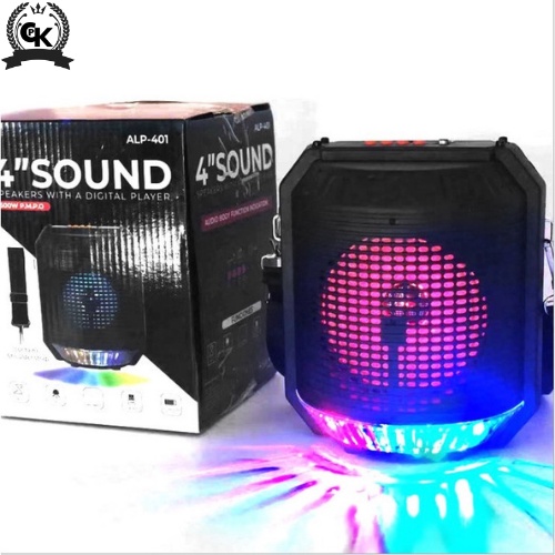 Loa bluetooth đèn led CAO CẤP, loa hát karaoke APL 401 TẶNG KÈM MIC, âm bass to siêu êm