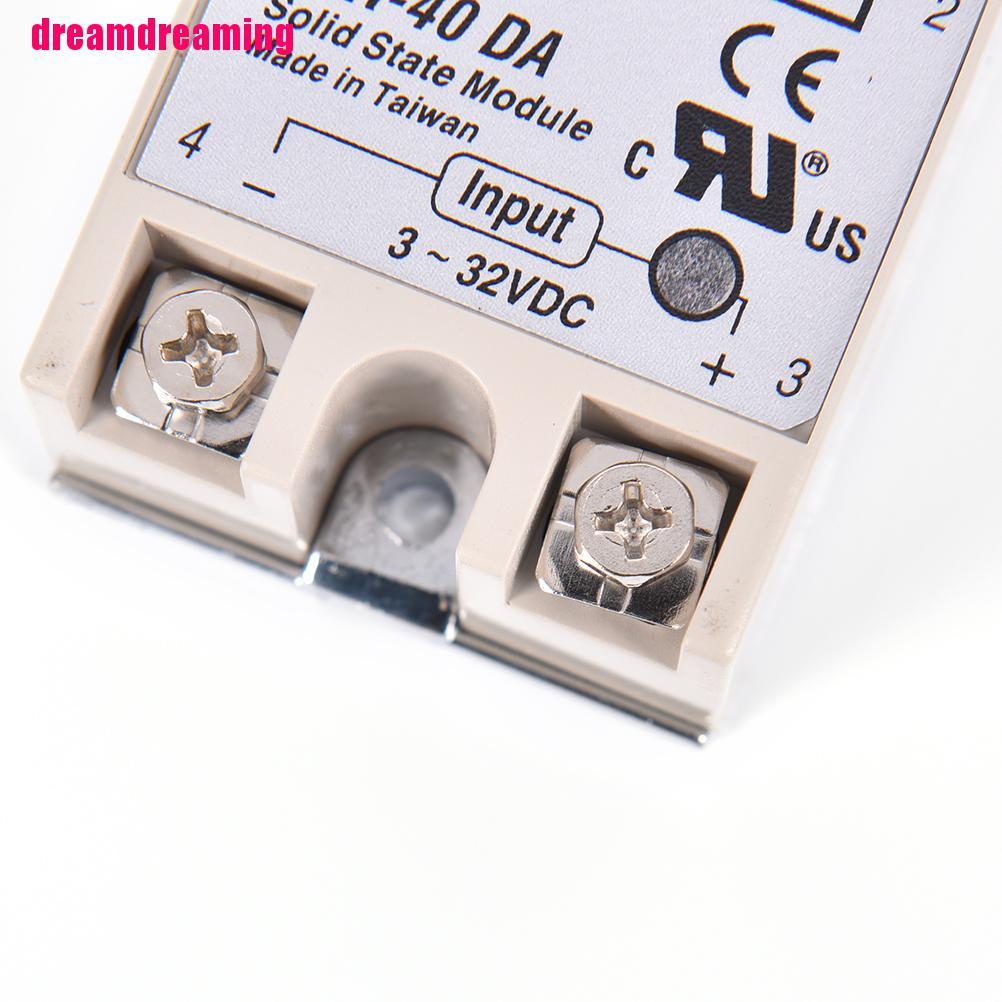 [DM]Industrial Solid State Relay SSR 40A with Protective Flag SSR-40DA 40A DC control AC